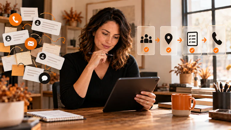 Local business owner turning scattered inquiries into a clear qualified lead path