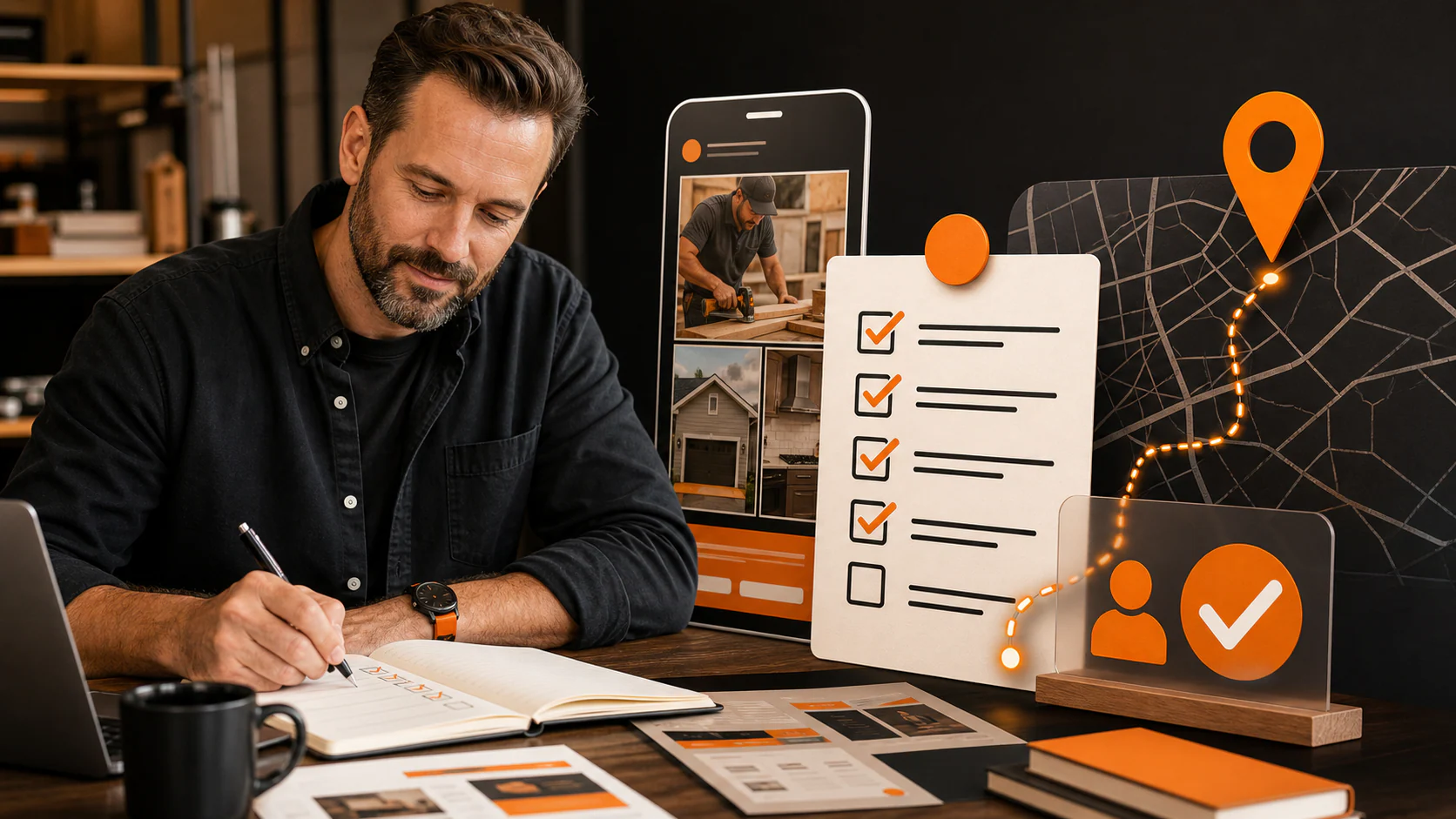 Local business owner reviewing an Instagram ads checklist and qualified lead path