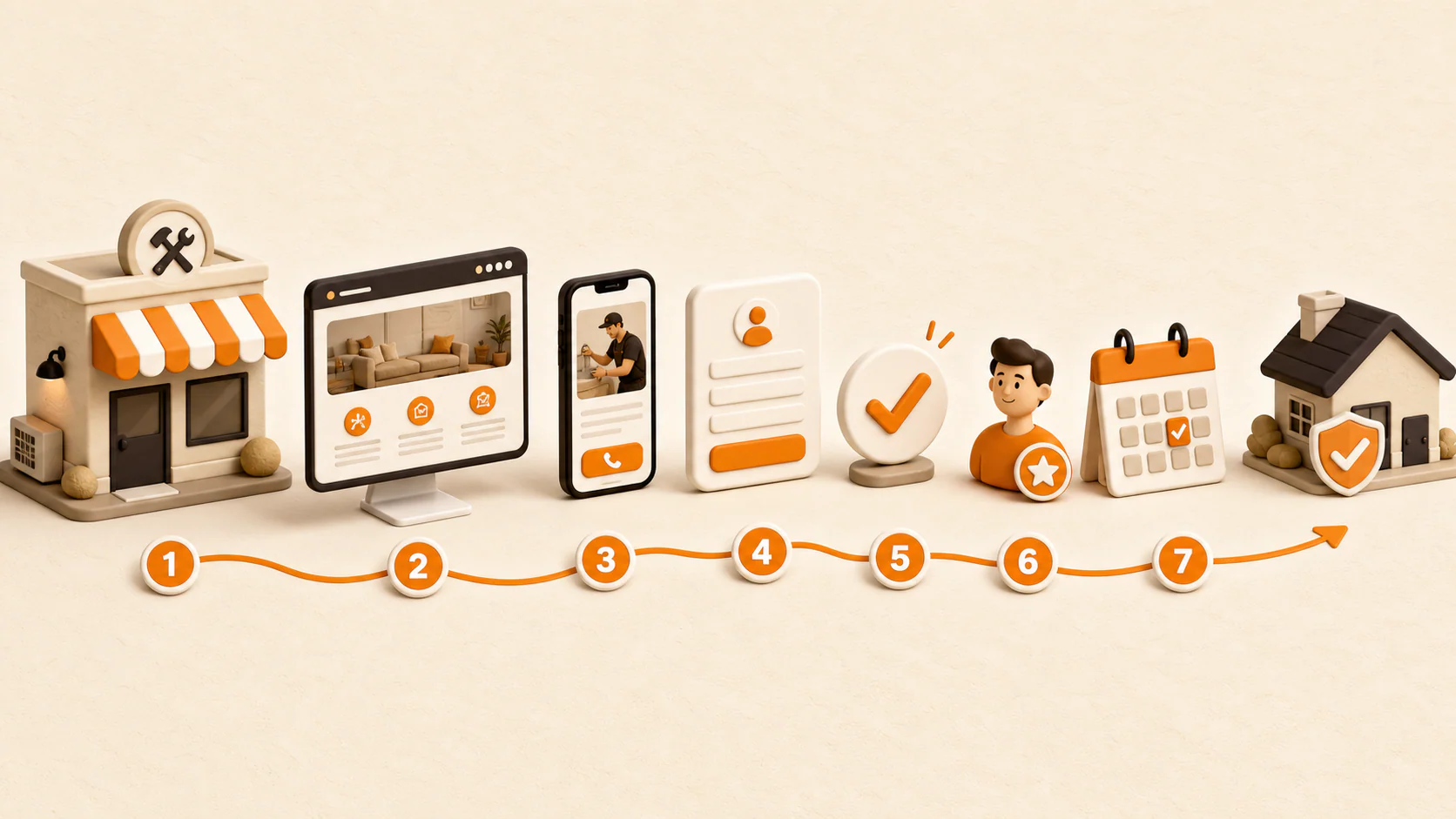 Seven checkpoints in a local service website conversion journey