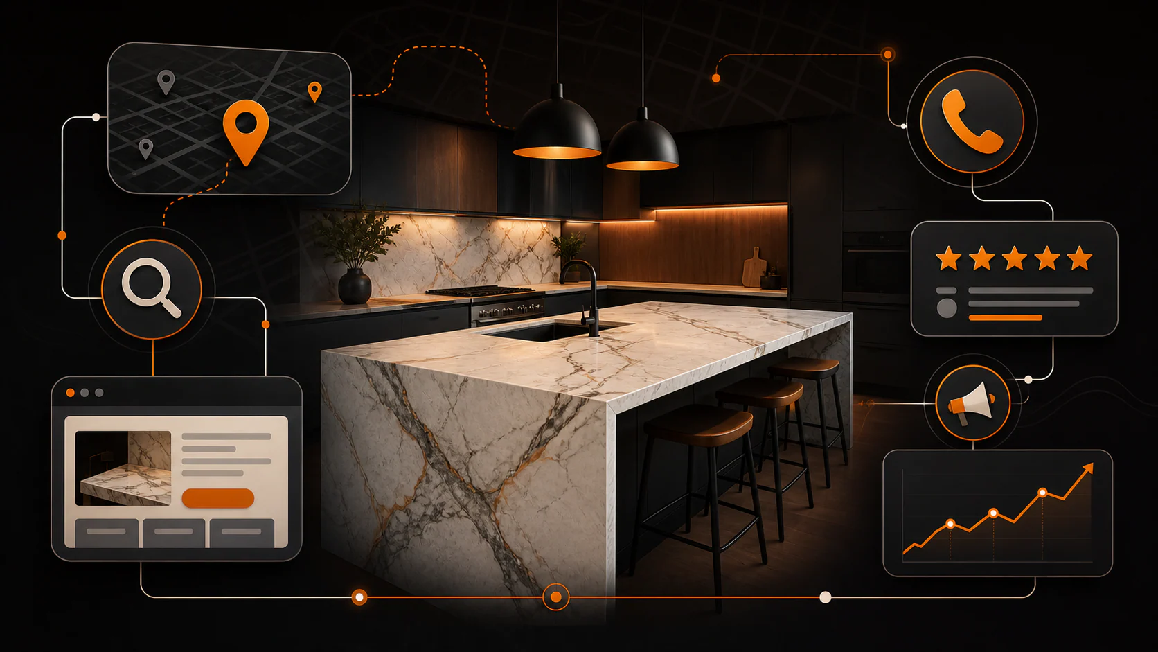 Countertop company Local Growth Engine case study featured graphic