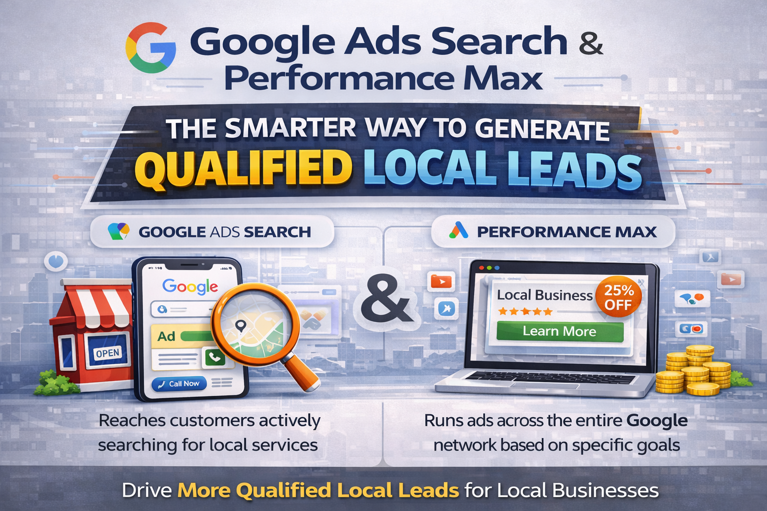 Google Ads Search + Performance Max: The Smarter Way to Generate Qualified Local Leads