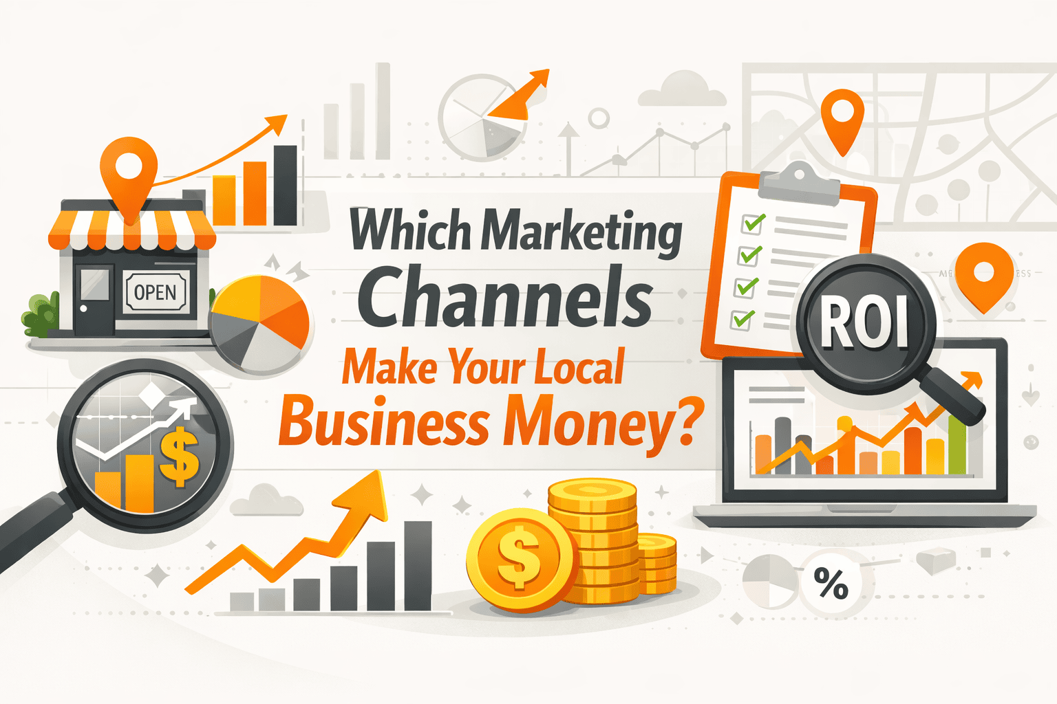 Visual guide to marketing channels that boost local business revenue and ROI.